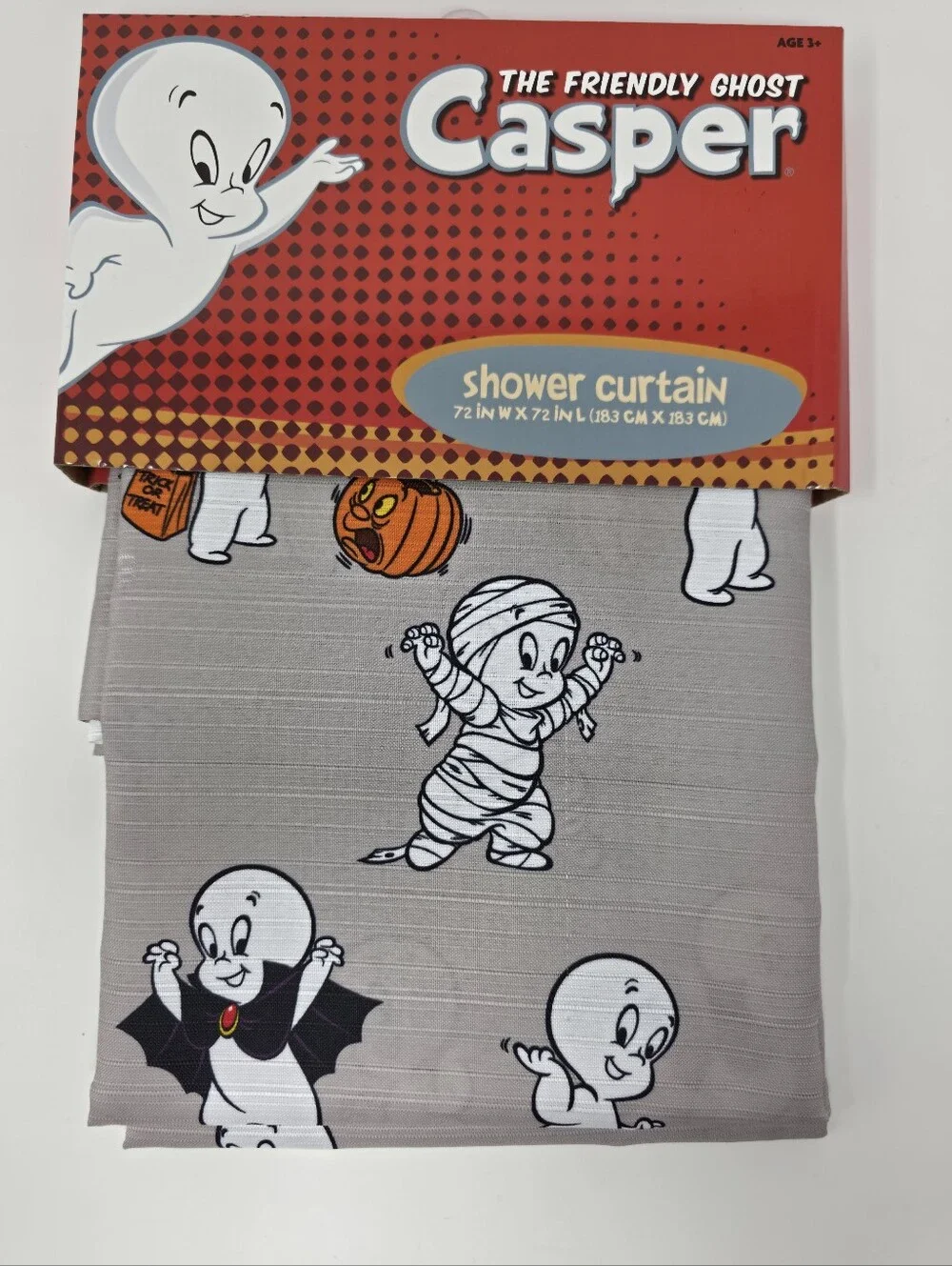 New! Casper The Friendly Ghost Shower Curtain